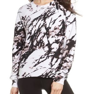 Medium Zella Jamie Ink Print Crewneck Sweatshirt